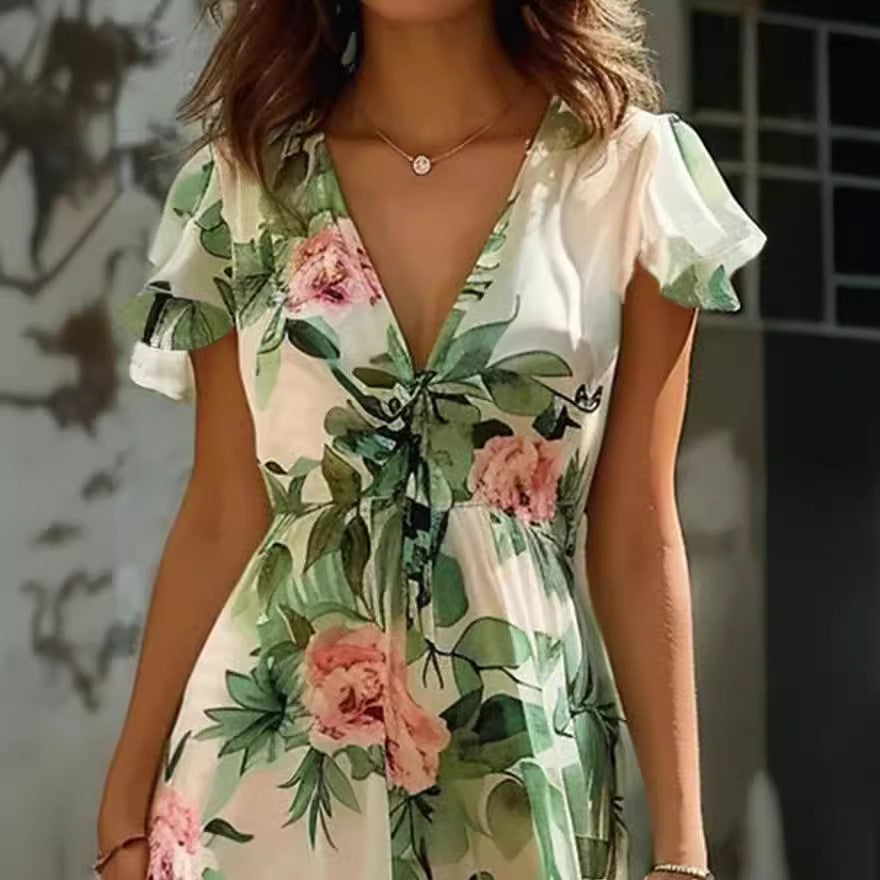 Robe Sans Manches à Taille Haute avec Laçage – Disponible en 4 Couleurs Tendance
