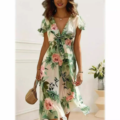 Robe Sans Manches à Taille Haute avec Laçage – Disponible en 4 Couleurs Tendance