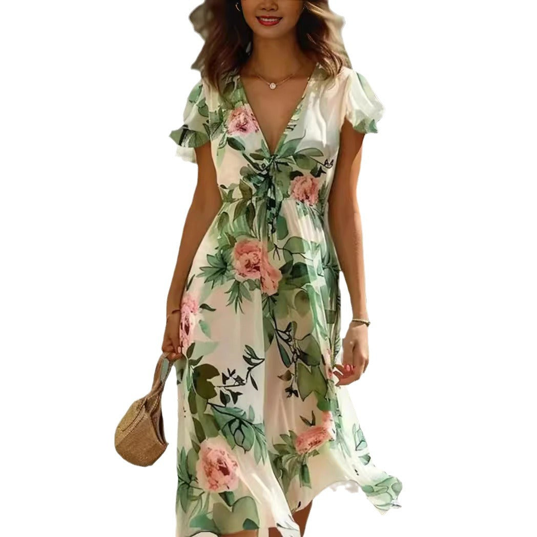 Robe Sans Manches à Taille Haute avec Laçage – Disponible en 4 Couleurs Tendance