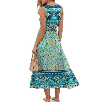 Robe Décontractée à Taille Élastique – Disponible en Cyan, Bleu Ciel et Rouge