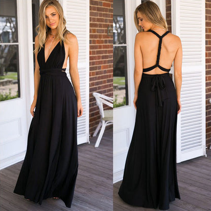 Élégance Infinie – Robe Longue Multi-Style